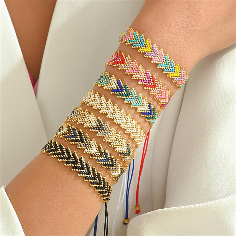 Vivid Weave | Handwoven Chevron Seed Bead Bracelet