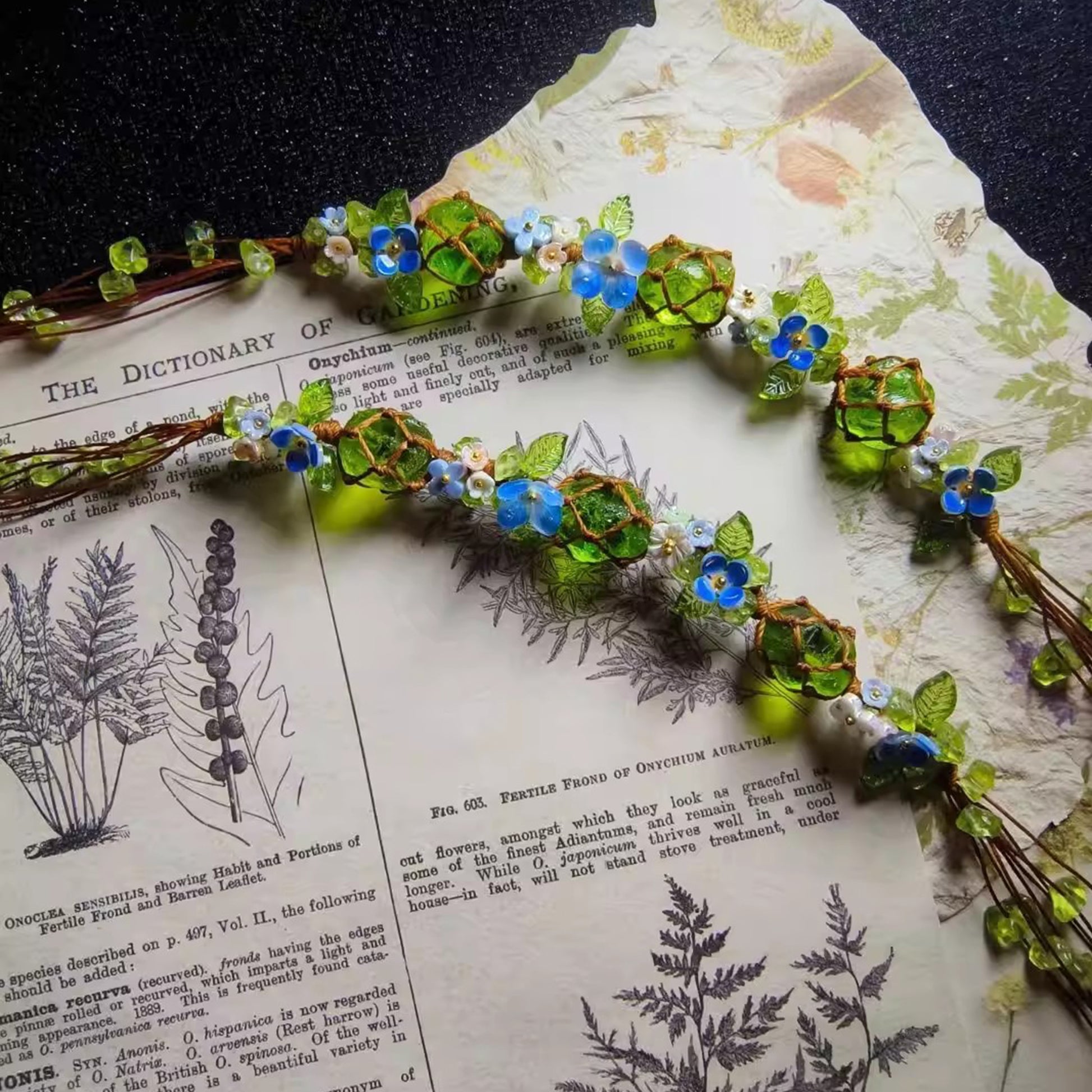 reiki charged handmade crystal bracelet cottagecore gift