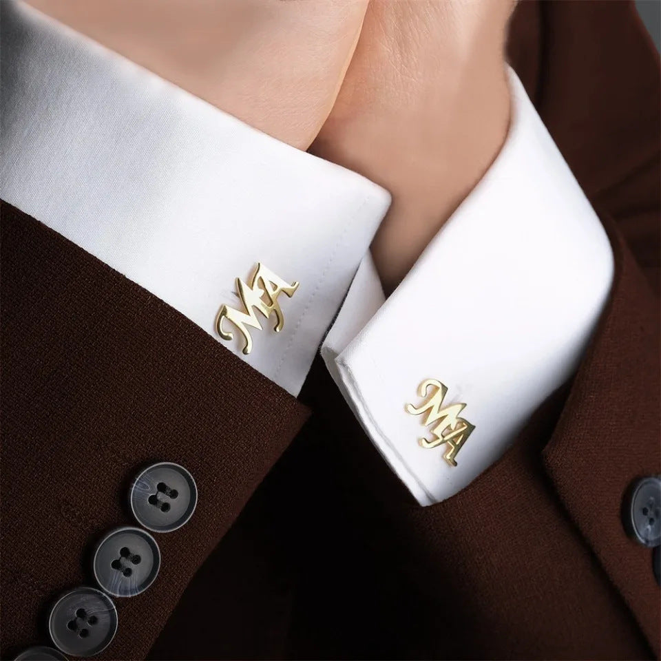 Personalized Initial Cufflinks | Custom Engraved Cufflinks for Men, Perfect Father's Day Gift