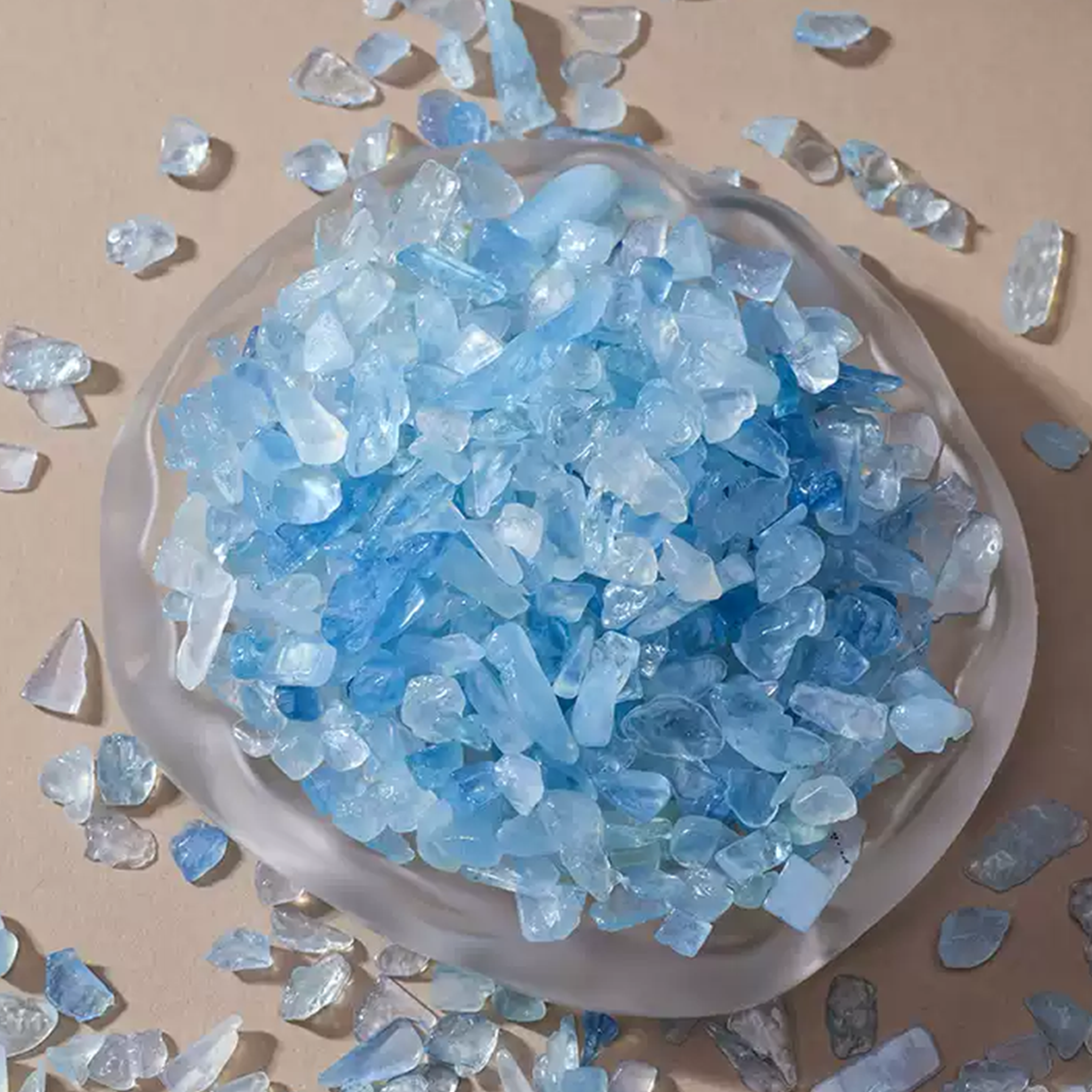 Ocean Serenity | Natural Aquamarine Crystal Chips (100g) – Reiki-Charged Stones for Jewelry & Healing