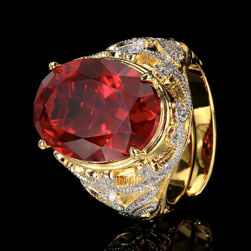 The Monarch | Radiant Oval Statement Cocktail Ring